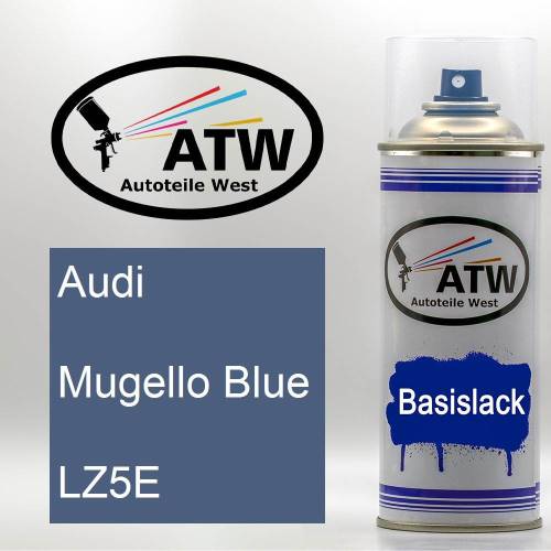 Audi, Mugello Blue, LZ5E: 400ml Sprühdose, von ATW Autoteile West.